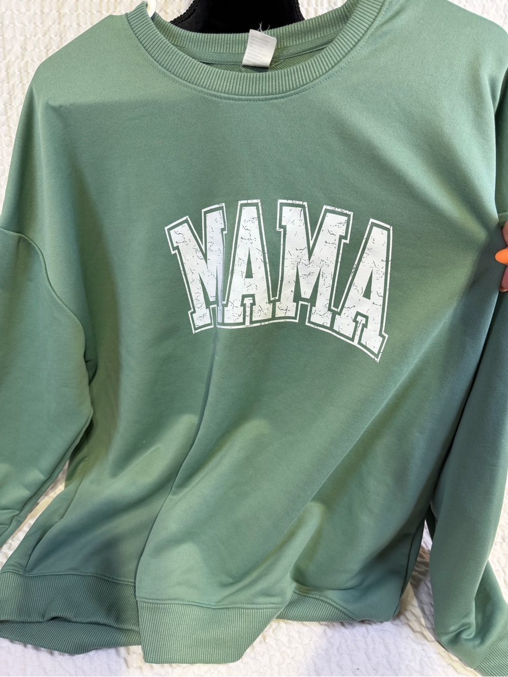 Green "NAMA" Graphic Sweatshirt